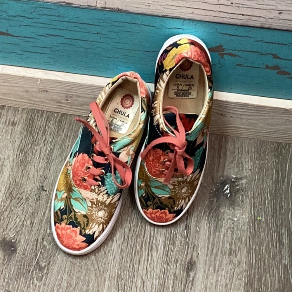 🌼 CHULA Floral Canvas Sneakers — Size 8 (USA) / 25 (MEX) - Picture 3 of 9
